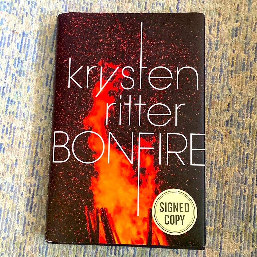 Krysten Ritter hardcopy book titled bonfire. This is a signed copy.